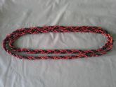 Trança de 3 fios Preto c Vermelho